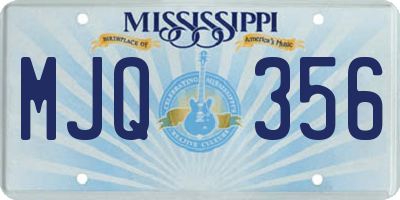 MS license plate MJQ356