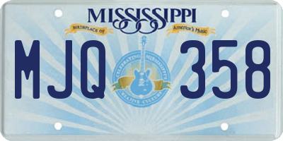 MS license plate MJQ358