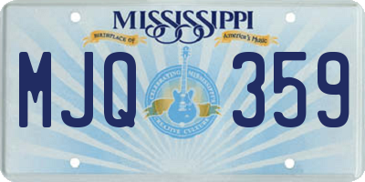 MS license plate MJQ359