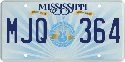 MS license plate MJQ364