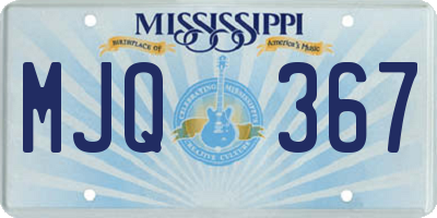 MS license plate MJQ367
