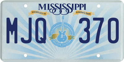 MS license plate MJQ370