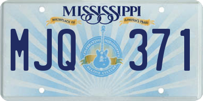 MS license plate MJQ371