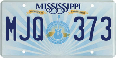 MS license plate MJQ373