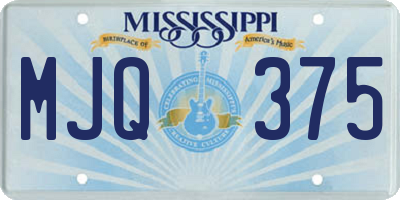MS license plate MJQ375