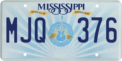 MS license plate MJQ376
