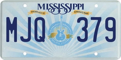 MS license plate MJQ379