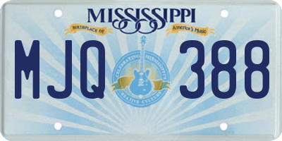 MS license plate MJQ388