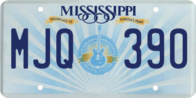 MS license plate MJQ390