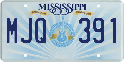 MS license plate MJQ391