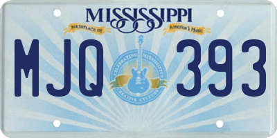 MS license plate MJQ393