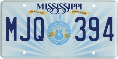 MS license plate MJQ394