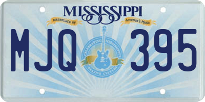 MS license plate MJQ395