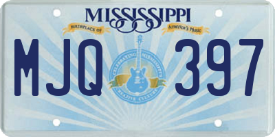 MS license plate MJQ397