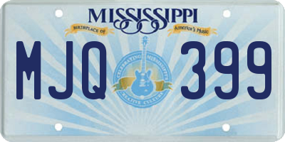 MS license plate MJQ399