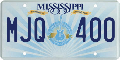 MS license plate MJQ400