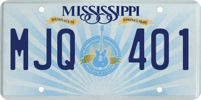 MS license plate MJQ401
