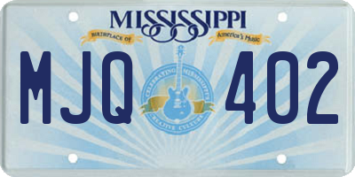 MS license plate MJQ402