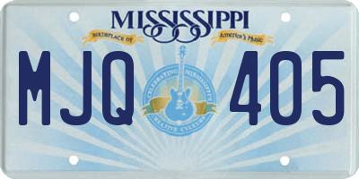 MS license plate MJQ405