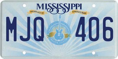 MS license plate MJQ406
