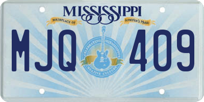 MS license plate MJQ409