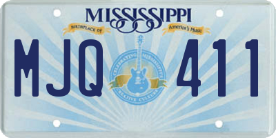 MS license plate MJQ411