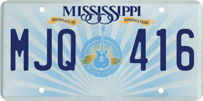 MS license plate MJQ416