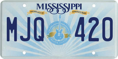 MS license plate MJQ420