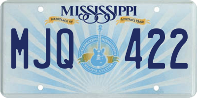 MS license plate MJQ422