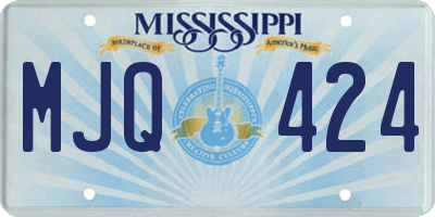 MS license plate MJQ424