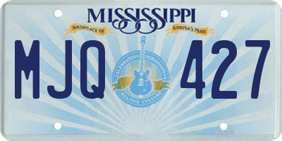 MS license plate MJQ427