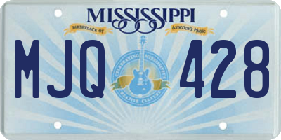 MS license plate MJQ428