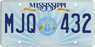 MS license plate MJQ432