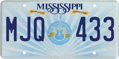 MS license plate MJQ433