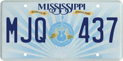 MS license plate MJQ437