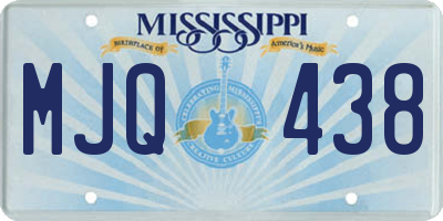 MS license plate MJQ438