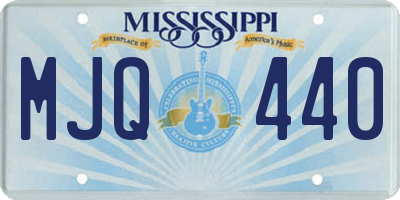 MS license plate MJQ440
