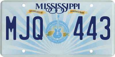 MS license plate MJQ443
