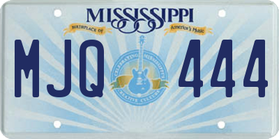 MS license plate MJQ444