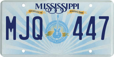 MS license plate MJQ447