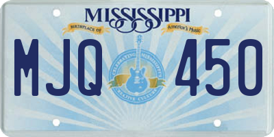 MS license plate MJQ450
