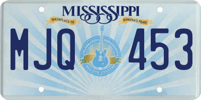 MS license plate MJQ453