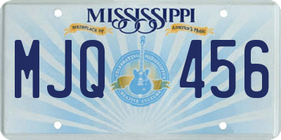 MS license plate MJQ456