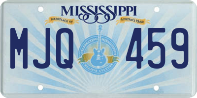 MS license plate MJQ459
