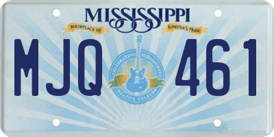MS license plate MJQ461