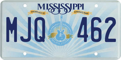 MS license plate MJQ462