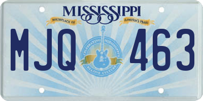 MS license plate MJQ463