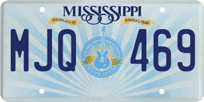 MS license plate MJQ469