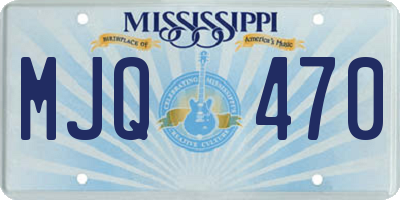MS license plate MJQ470