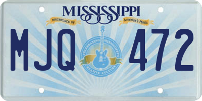 MS license plate MJQ472